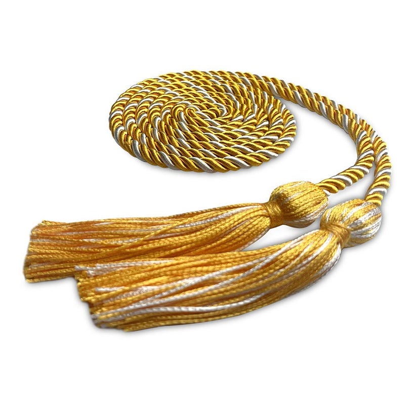 Endea Graduation Single Honor Cord Two-Color (Gold/White) - Image 1